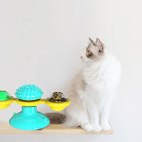 Katzen Spielstation | Nachhaltig Drehend Interaktiv Kratzen Beißen-Luzern Mode