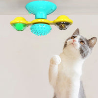 Katzen Spielstation | Nachhaltig Drehend Interaktiv Kratzen Beißen-Luzern Mode