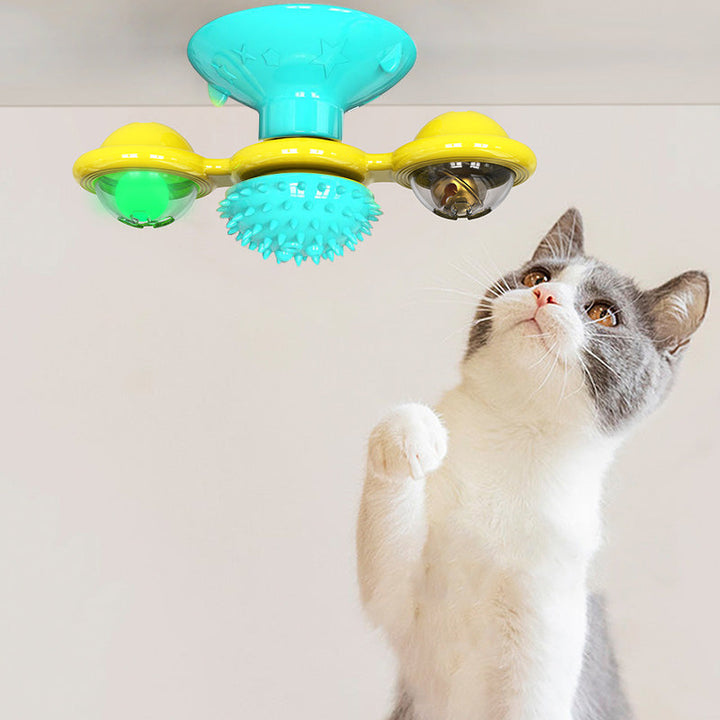 Katzen Spielstation | Nachhaltig Drehend Interaktiv Kratzen Beißen-Luzern Mode
