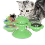 Katzen Spielstation | Nachhaltig Drehend Interaktiv Kratzen Beißen-Grün-Luzern Mode