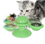 Katzen Spielstation | Nachhaltig Drehend Interaktiv Kratzen Beißen-Grün-Luzern Mode