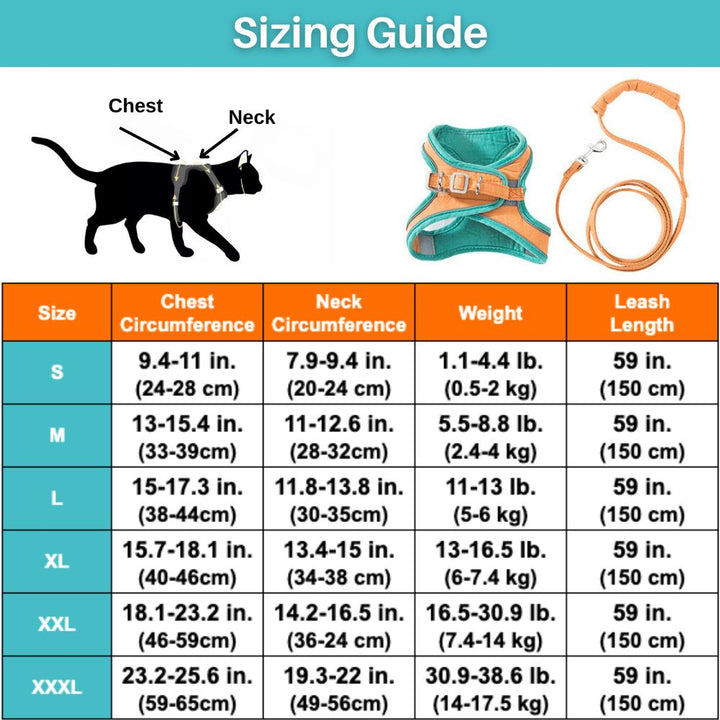 Katzengeschirr | Sicher | Komfortabel | Atmungsaktiv | Mit Leine | Weich | Langlebig-Luzern Mode