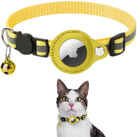 Katzenhalsband | GPS-Tracker Sicher Langlebig Robust Reflektierend-Gelb-Ohne GPS-Tracker-Luzern Mode