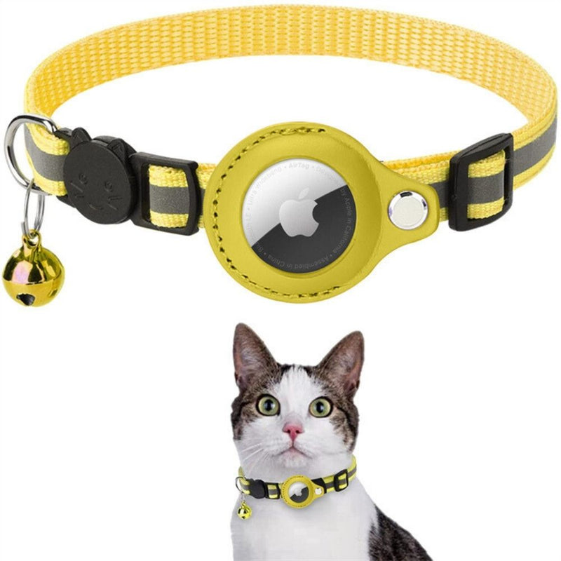 Katzenhalsband | GPS-Tracker Sicher Langlebig Robust Reflektierend-Gelb-Ohne GPS-Tracker-Luzern Mode