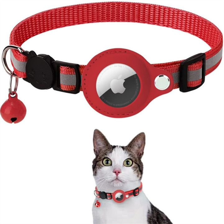 Katzenhalsband | GPS-Tracker Sicher Langlebig Robust Reflektierend-Rot-Ohne GPS-Tracker-Luzern Mode