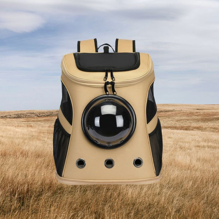 Haustier Reisetasche | Transparent | Strapazierfähig | Stabil | Sichtfenster | Vielseitig-Beige-Luzern Mode