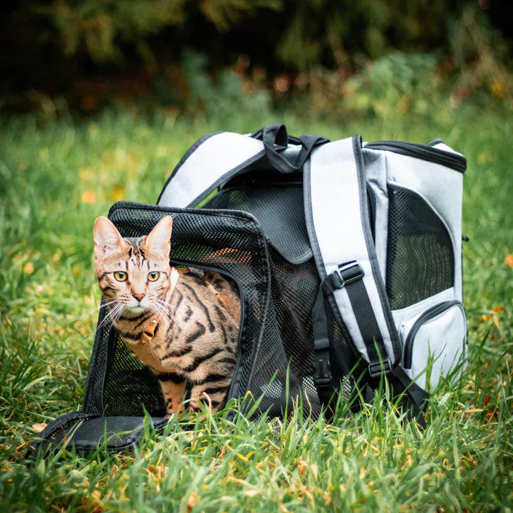 Reisetasche für Katzen | Belüftet | Robust | Sichtfenster | Aufbewahrungsfächer-Luzern Mode