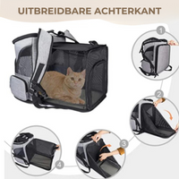 Reisetasche für Katzen | Belüftet | Robust | Sichtfenster | Aufbewahrungsfächer-Luzern Mode