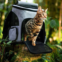 Reisetasche für Katzen | Belüftet | Robust | Sichtfenster | Aufbewahrungsfächer-Luzern Mode