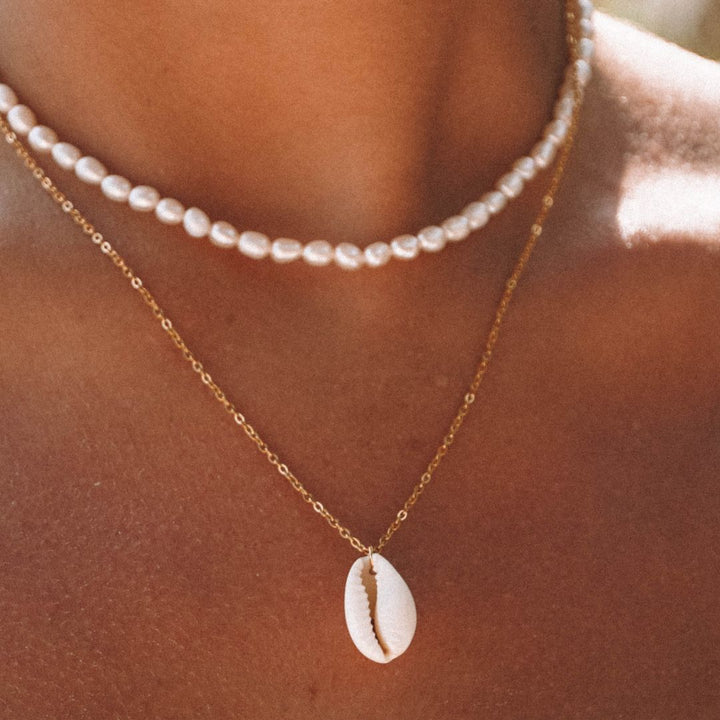 Halskette für Damen | Kauri-Muschel | Gold | Silber | Stilvoll-Gold-Luzern Mode