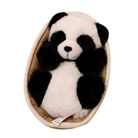 Plüsch-Panda mit Korb zum Herausnehmen – weich gefüllt & dekorativ – 20 cm