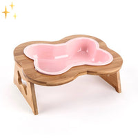 Hundenapf | Knochenform | Keramisch | Erhöht | Langlebig | Ergonomisch | Trendy-Rosa-Luzern Mode