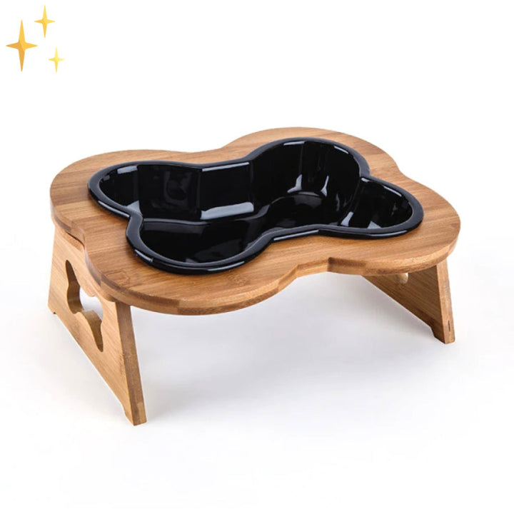 Hundenapf | Knochenform | Keramisch | Erhöht | Langlebig | Ergonomisch | Trendy-Schwarz-Luzern Mode
