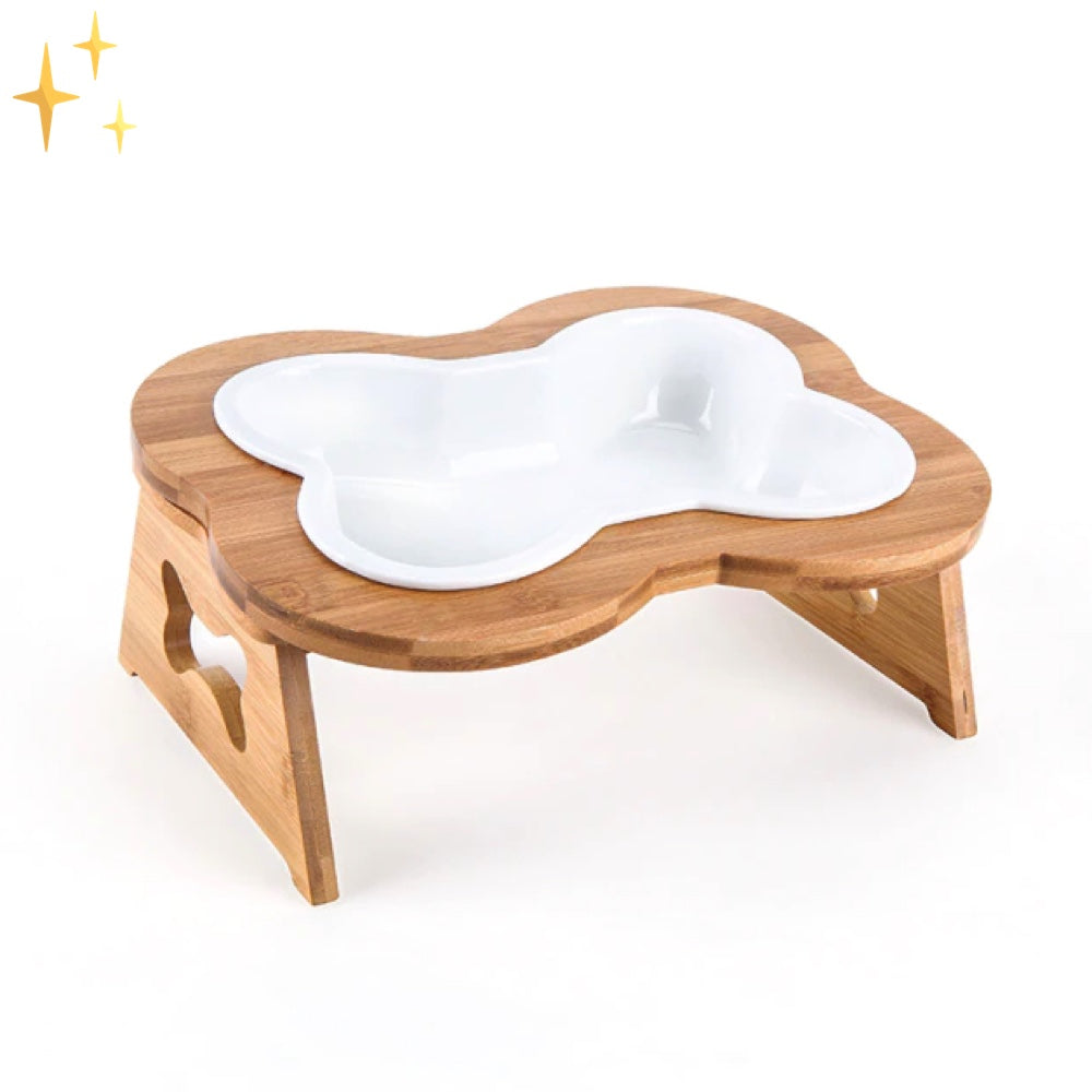 Hundenapf | Knochenform | Keramisch | Erhöht | Langlebig | Ergonomisch | Trendy-Weiß-Luzern Mode