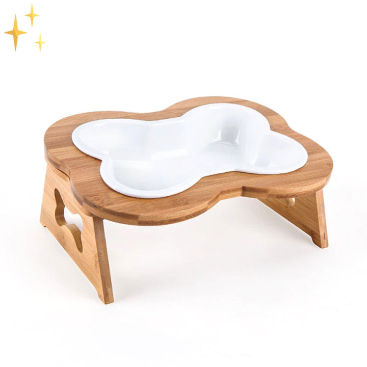 Hundenapf | Knochenform | Keramisch | Erhöht | Langlebig | Ergonomisch | Trendy-Weiß-Luzern Mode