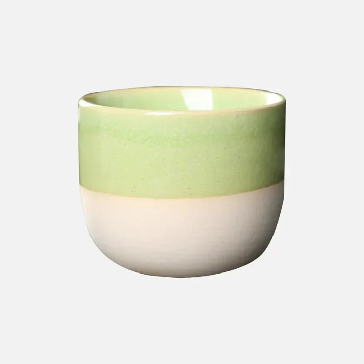 Teetasse | Farbig Keramisch Stilvoll Groß Langlebig Vielseitig-Grün-Luzern Mode