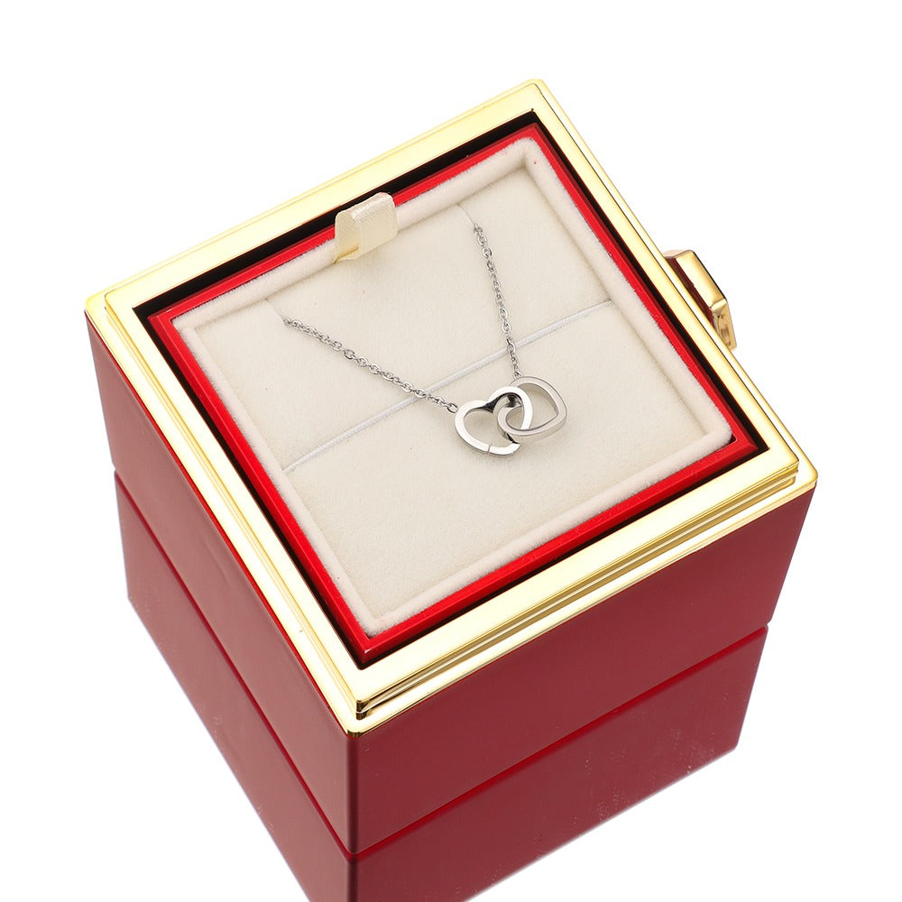 Halskette mit Herzanhänger | Silber | Geschenkverpackung | Symbolisch-14k Weißgold-Luzern Mode
