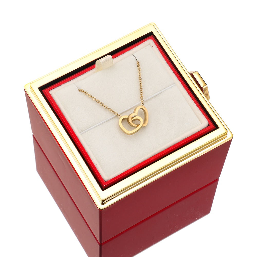 Halskette mit Herzanhänger | Silber | Geschenkverpackung | Symbolisch-18k Gelbgold-Luzern Mode