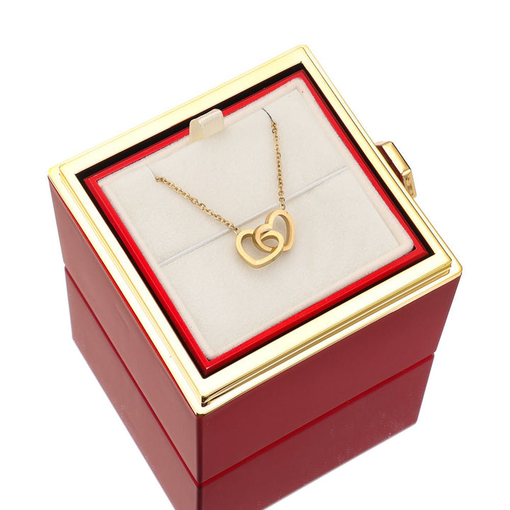 Halskette mit Herzanhänger | Silber | Geschenkverpackung | Symbolisch-18k Gelbgold-Luzern Mode