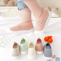 Rutschfeste Baby Hausschuhe - Atmungsaktive Strickschuhe-Rosa-18-19-Luzern Mode