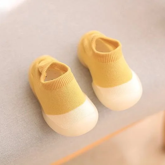 Rutschfeste Baby Hausschuhe für Kleinkinder - Weiche Sohle-Gelb-18-19-Luzern Mode