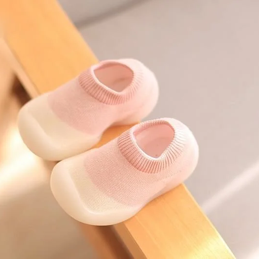 Rutschfeste Baby Hausschuhe für Kleinkinder - Weiche Sohle-Rosa-18-19-Luzern Mode
