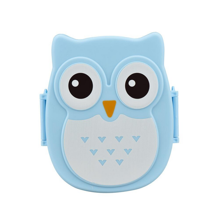 Kinder Brotdose | Eule | Fröhlich | Langlebig | Vielseitig | Praktisch-Blau-Luzern Mode