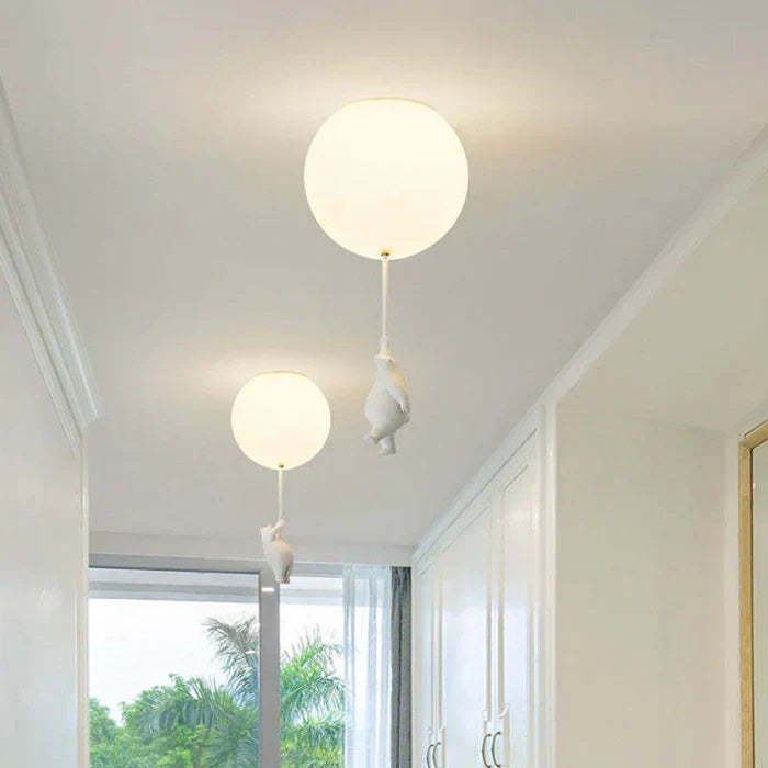 Kinderzimmer Pendelleuchte | Bär Ballon Niedlich LED Langlebig Stimmungsvolles Licht-Luzern Mode
