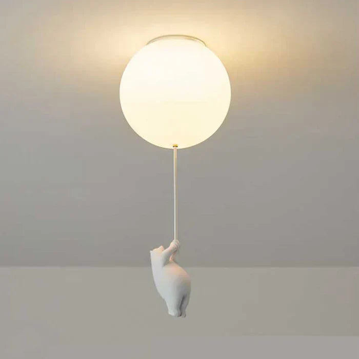 Kinderzimmer Pendelleuchte | Bär Ballon Niedlich LED Langlebig Stimmungsvolles Licht-15 cm-B-warmweiß-Luzern Mode