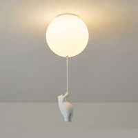 Kinderzimmer Pendelleuchte | Bär Ballon Niedlich LED Langlebig Stimmungsvolles Licht-15 cm-B-warmweiß-Luzern Mode