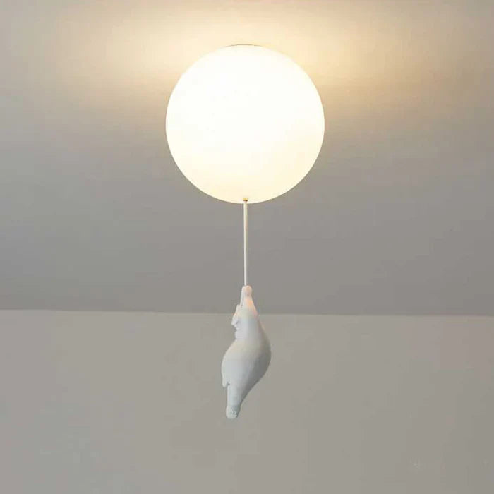 Kinderzimmer Pendelleuchte | Bär Ballon Niedlich LED Langlebig Stimmungsvolles Licht-15 cm-C-warmweiß-Luzern Mode