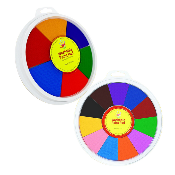 Kinder Fingerfarbenset | Abwaschbar | Kreativ | Vielseitig | Langlebig | Sicher-Set mit 2 (6+12 Farben)-Luzern Mode
