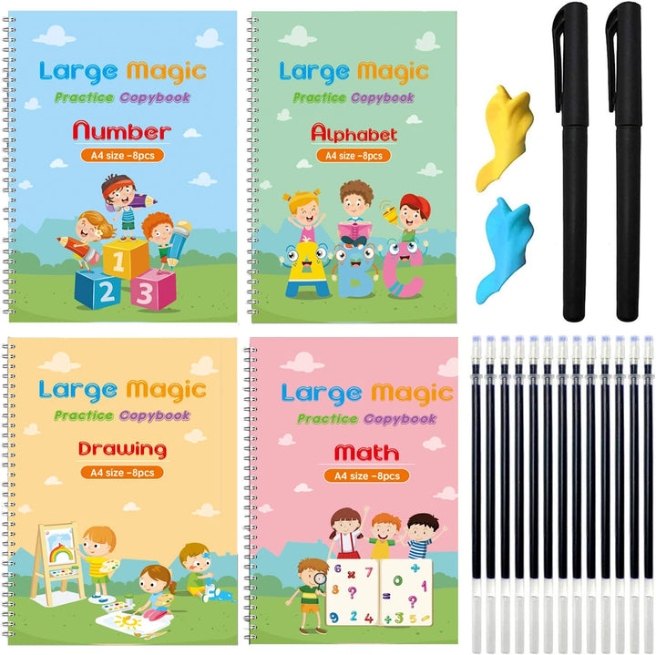 Kinder Schreibheft | Lehrreich | Langlebig | 4er-Set | Vielseitig-Luzern Mode