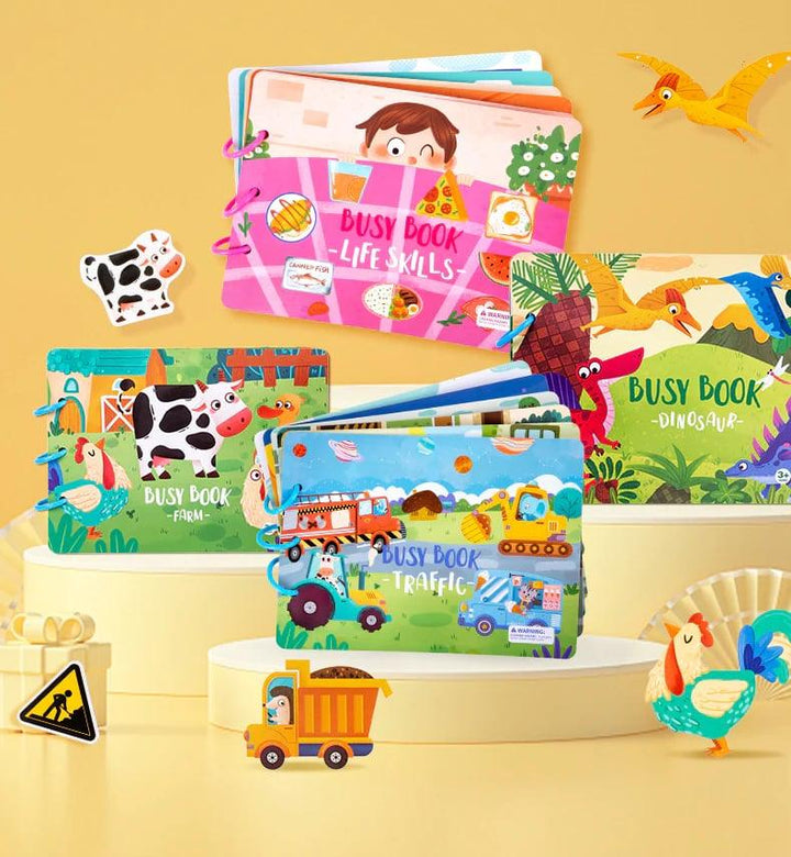 Kinder-Sinnesbuch | Spielerisch Langlebig Waschbar Weich Interaktiv-Luzern Mode
