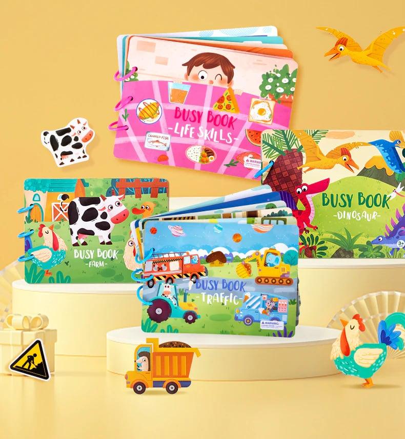 Kinder-Sinnesbuch | Spielerisch Langlebig Waschbar Weich Interaktiv-Luzern Mode