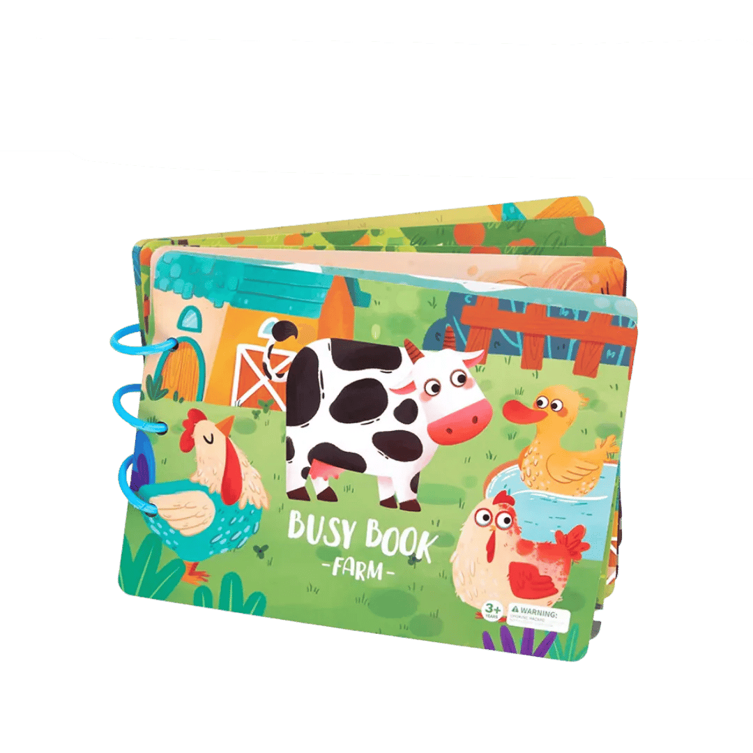 Kinder-Sinnesbuch | Spielerisch Langlebig Waschbar Weich Interaktiv-Bauernhof-Luzern Mode