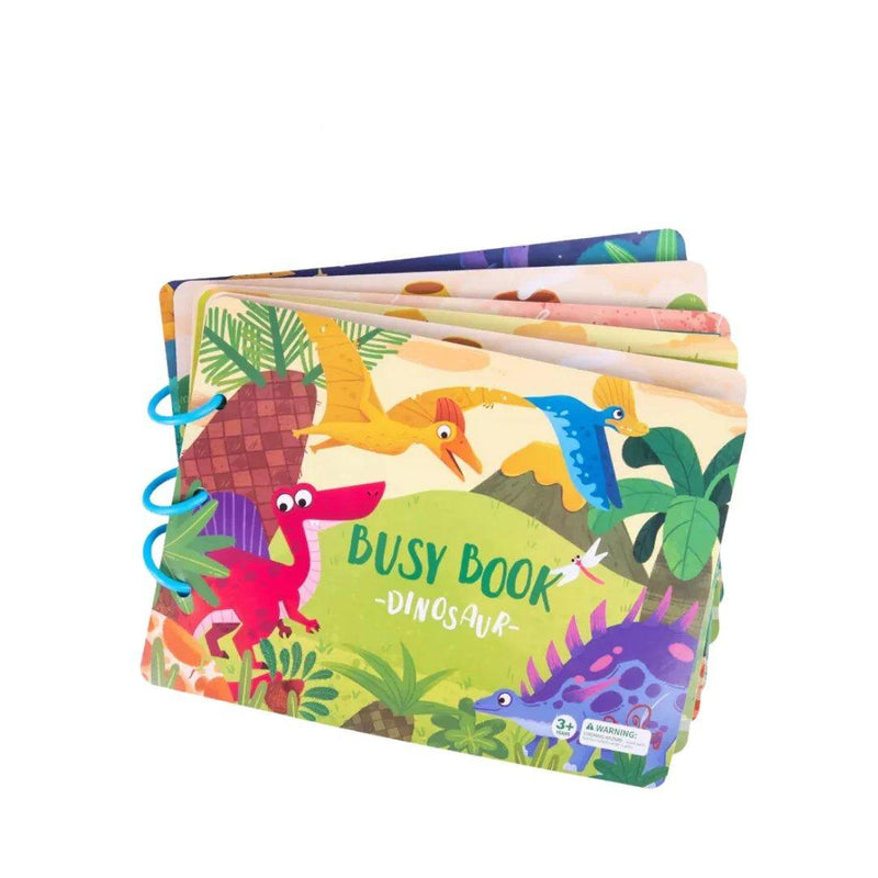 Kinder-Sinnesbuch | Spielerisch Langlebig Waschbar Weich Interaktiv-Dinosaurier-Luzern Mode