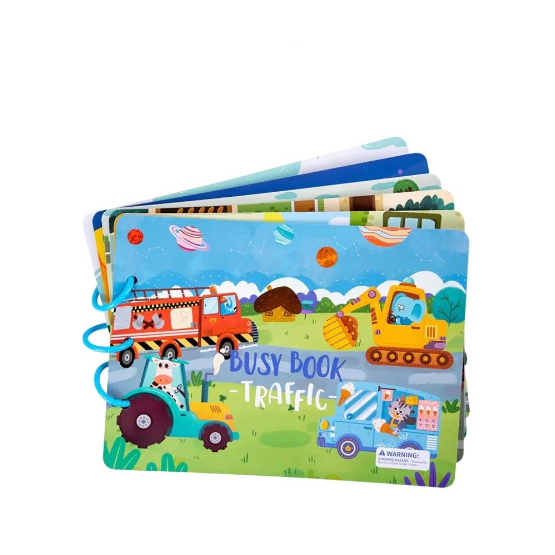 Kinder-Sinnesbuch | Spielerisch Langlebig Waschbar Weich Interaktiv-Verkehr-Luzern Mode