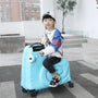 Kinder-Sitzkoffer | Scooterfunktion | Hartschale | Sicherheitsgurt-S (39 L)-Blau-Luzern Mode