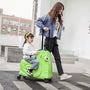 Kinder-Sitzkoffer | Scooterfunktion | Hartschale | Sicherheitsgurt-S (39 L)-Grün-Luzern Mode