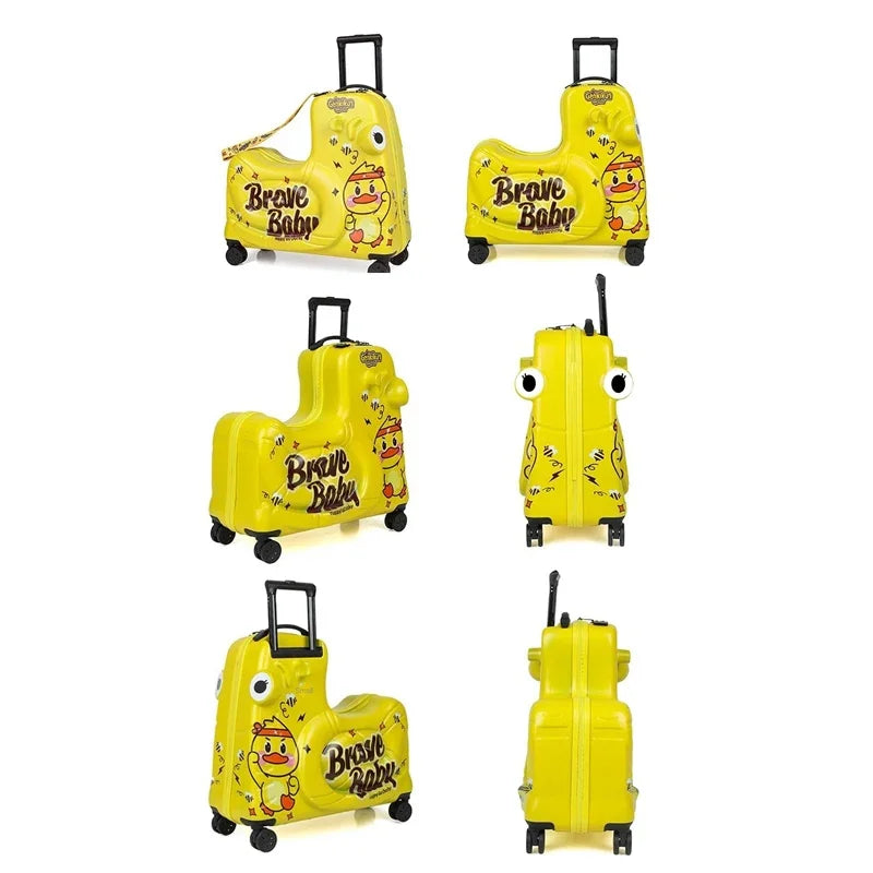 Kinder-Sitzkoffer | Scooterfunktion | Hartschale | Sicherheitsgurt-Luzern Mode