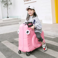 Kinder-Sitzkoffer | Scooterfunktion | Hartschale | Sicherheitsgurt-S (39 L)-Rosa-Luzern Mode