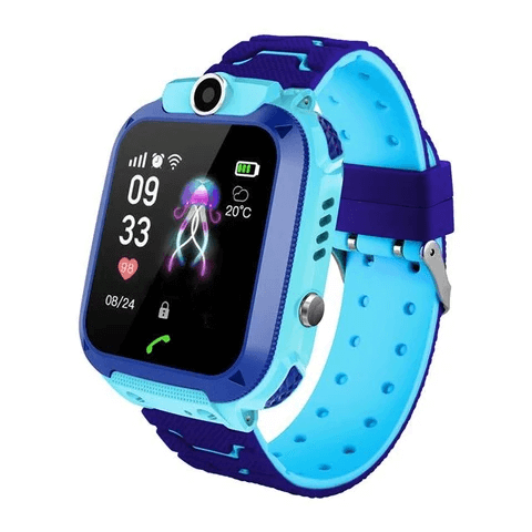 Kinder-Smartwatch | Vielseitig Notruftaste Sicher Tracking Spielen Langlebig-Blau-Luzern Mode