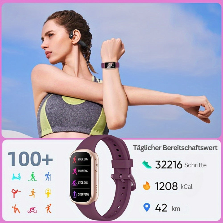 Fitness-Tracker mit Herzfrequenzmesser und Schlafanalyse-Luzern Mode