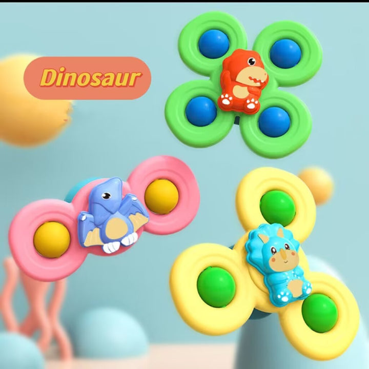 Fidget Spinner | 3-teilig | Kinderfreundlich | Langlebig | Spaß | Farbenfroh-Dinosaurus-Luzern Mode