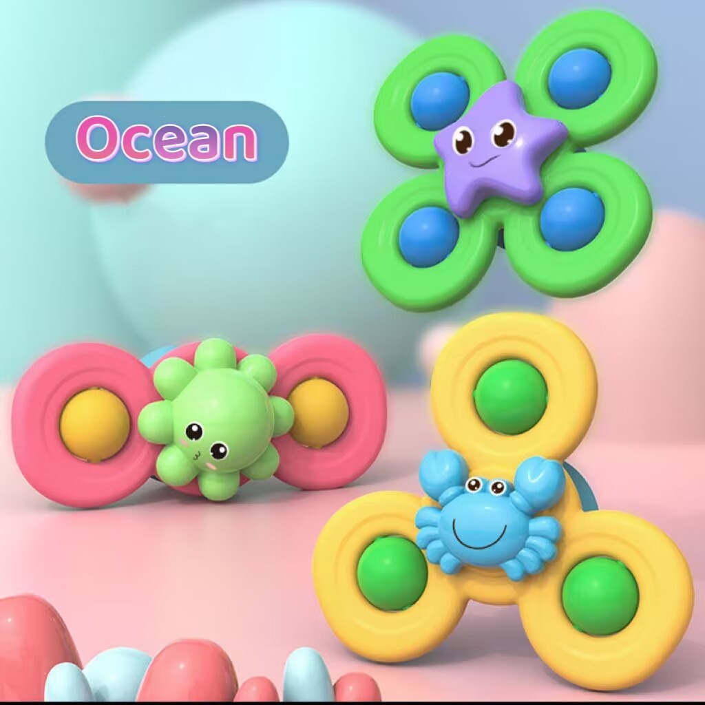 Fidget Spinner | 3-teilig | Kinderfreundlich | Langlebig | Spaß | Farbenfroh-Oceaan-Luzern Mode