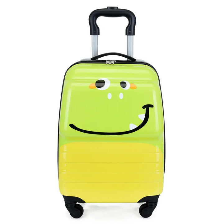 Kinderkoffer | Cartoon-Tier | Hartschale | 25 Liter | Ohne Schloss-Grünes Monster-Luzern Mode
