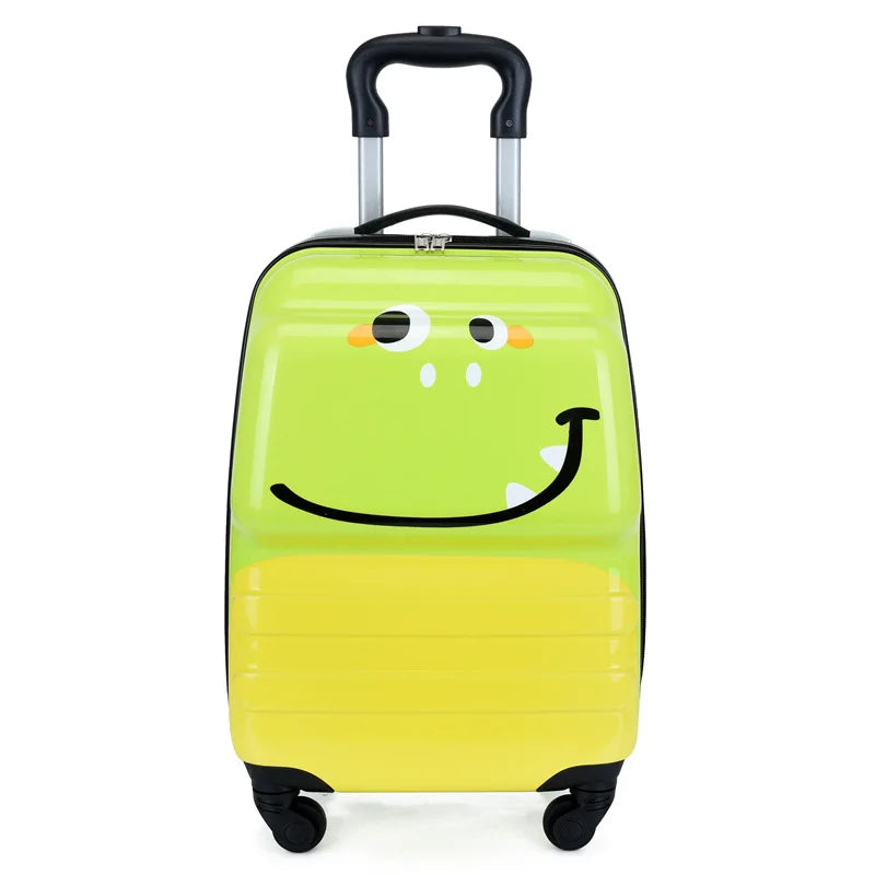 Kinderkoffer | Cartoon-Tier | Hartschale | 25 Liter | Ohne Schloss-Grünes Monster-Luzern Mode