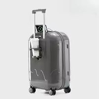 Kinderkoffer | Sicherheitsverschluss | Hartschale | Zahlenschloss -Grau-S (52 L)-Luzern Mode