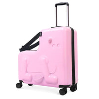 Kinderreitkoffer | Hartschale | Zahlenschloss | Pony-Inspiriert-Rosa-S (30 L)-Luzern Mode